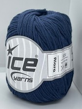 Navy Blue Alara Yarn 27368 Ice Yarns DK Cotton Acrylic Bl 50gr 153yd Solid Color