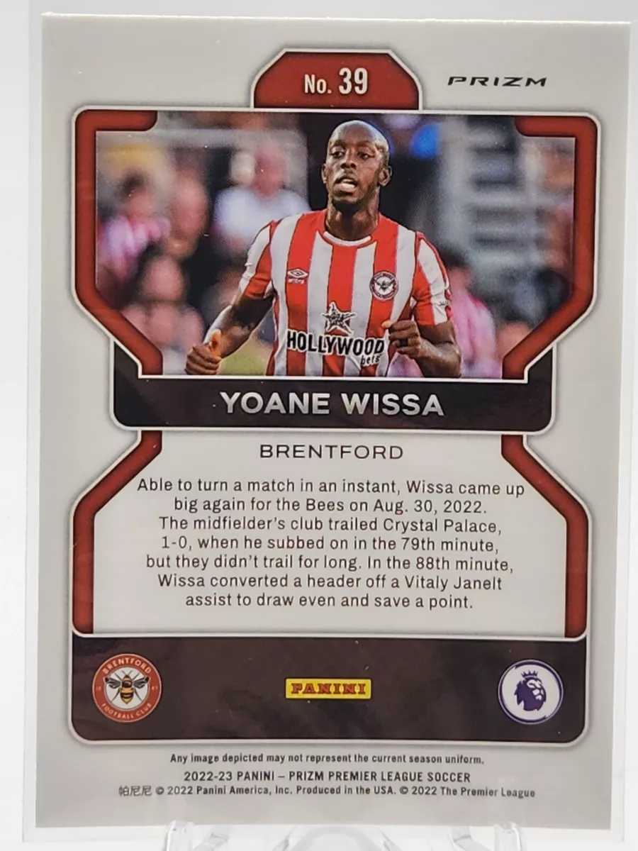 YOANE WISSA Brentford 2022-23 Panini Select ⚽️ EPL Unstoppable SILVER Prizm  SP