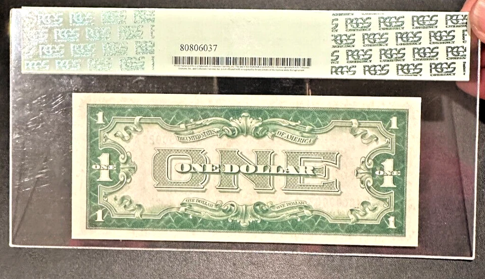 1928 A $1 Silver Certificate Funny Backs PCGS 64 PPQ Low Serial Number 26 - Image 2 of 2