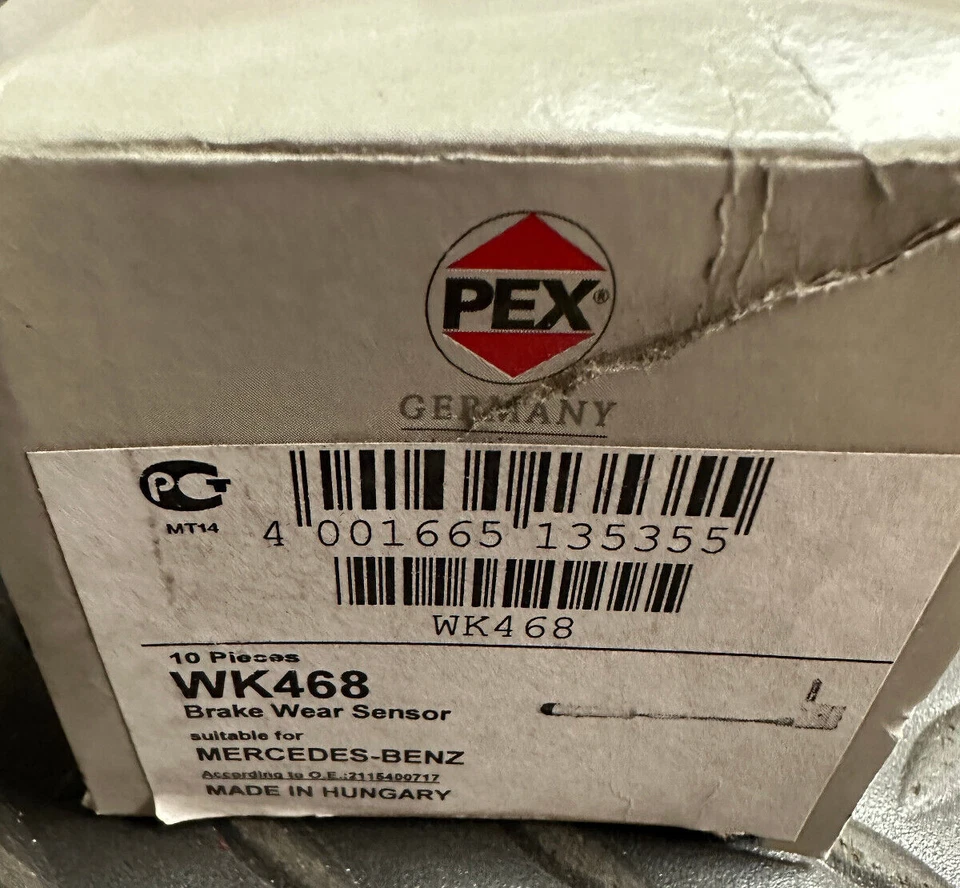 Sensor de desgaste da pastilha de freio a disco PEX (X10) - WK468 - Para Mercedes-Benz E500 e outros - Imagem 4 de 4
