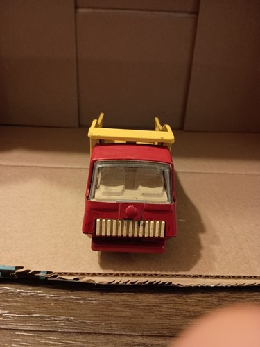 TONKA YELLOW RED DUMP TRUCK DIECAST METAL VINTAGE 6 WHEELS BED LIFT 5" 70s 80s - Picture 6 of 12