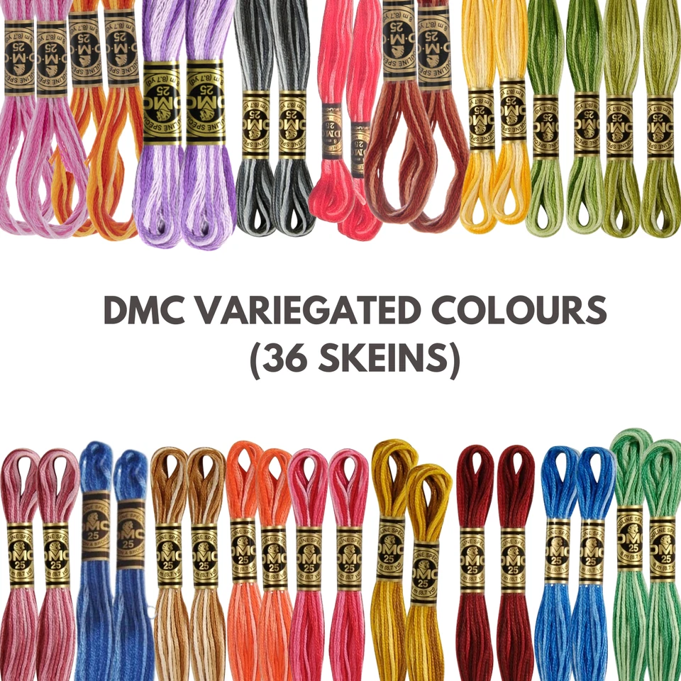 DMC Embroidery 36 Skeins Floss Pack, Anniversary or Holiday Colours & Scissors - Image 3 of 4