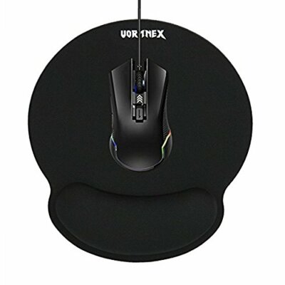Tapis de souris ergonomique en mousse à mémoire avec bords cousus, Premium