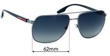 SFx Replacement Sunglass Lenses fits Prada SPS55V - 62mm Wide
