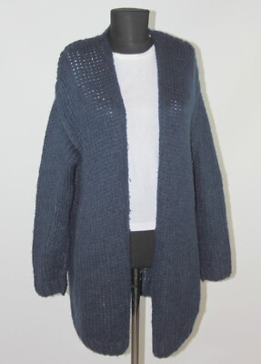 Sissy Boy womens navy cardigan wrap robe Size M