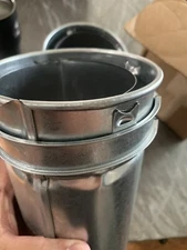 HART COOLEY LOT OF 6 4" x 12" ROUND PIPE TYPE B GAS VENT GALVANIZED 4RP12 USA