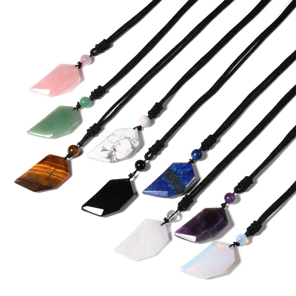 Rope on sale stone necklace