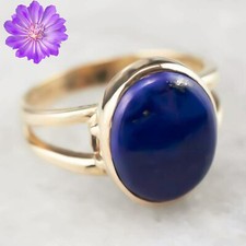 Lapis Lazuli Gemstone 925 Sterling Silver Ring Handmade Jewelry Ring For Gift