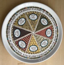 RARE VINTAGE ESTELLO LARGE ROUND SERVING DISH MADE IN FRANCE