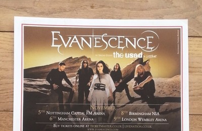 EVANESCENCE 2012 UK Tour  magazine ADVERT / Poster 8x6 inches