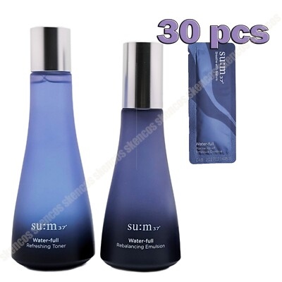 Sum 37 Water Full Marine Relief Skin 170ml + Gel Lotion 120ml + Essence 30EA/...