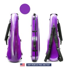 Violin Case 4/4 Full Size Carbon Fiber Strong Shell Handle Portable Durable