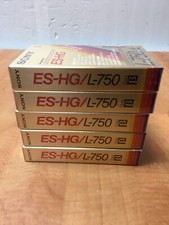 SONY ES - HG BETAMAX L-750 - LOT OF 5 - New Factory Sealed Blank Tapes Beta