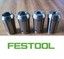 Festool Router Collet Set 1/2", 1/4", 3/8" & 8mm For OF1400, OF2000, OF2200-822824