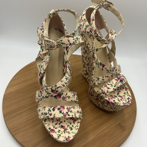 FOREVER 21 cuñas con tiras con estampado floral para mujer talla 7 - Imagen 12 de 13
