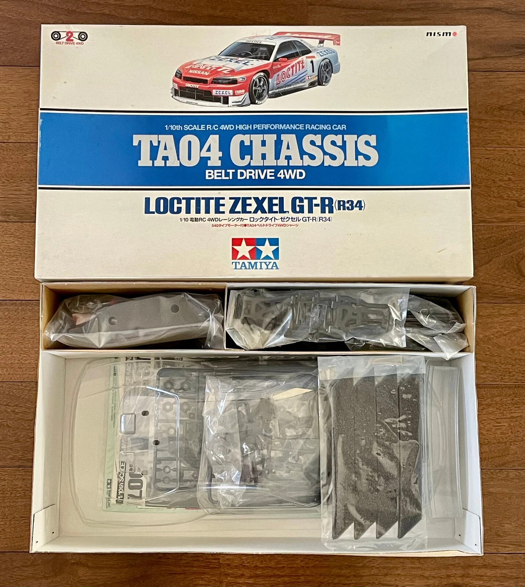 タミヤ TA04シャーシ 1/10 ロックタイト・ゼクセル GT-R(R34