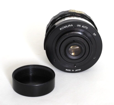 W-KOMURA 24mm F3.5 UNI AUTO LENS, Leather Case & Rear Lens Cap SP