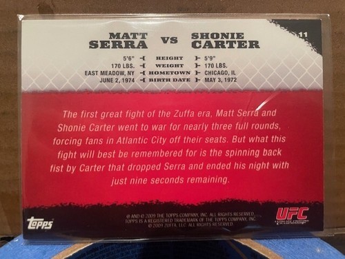 2009 TOPPS UFC RD 1 Matt Serra UFC Champion GOLD SP Parallel - Picture 2 of 3