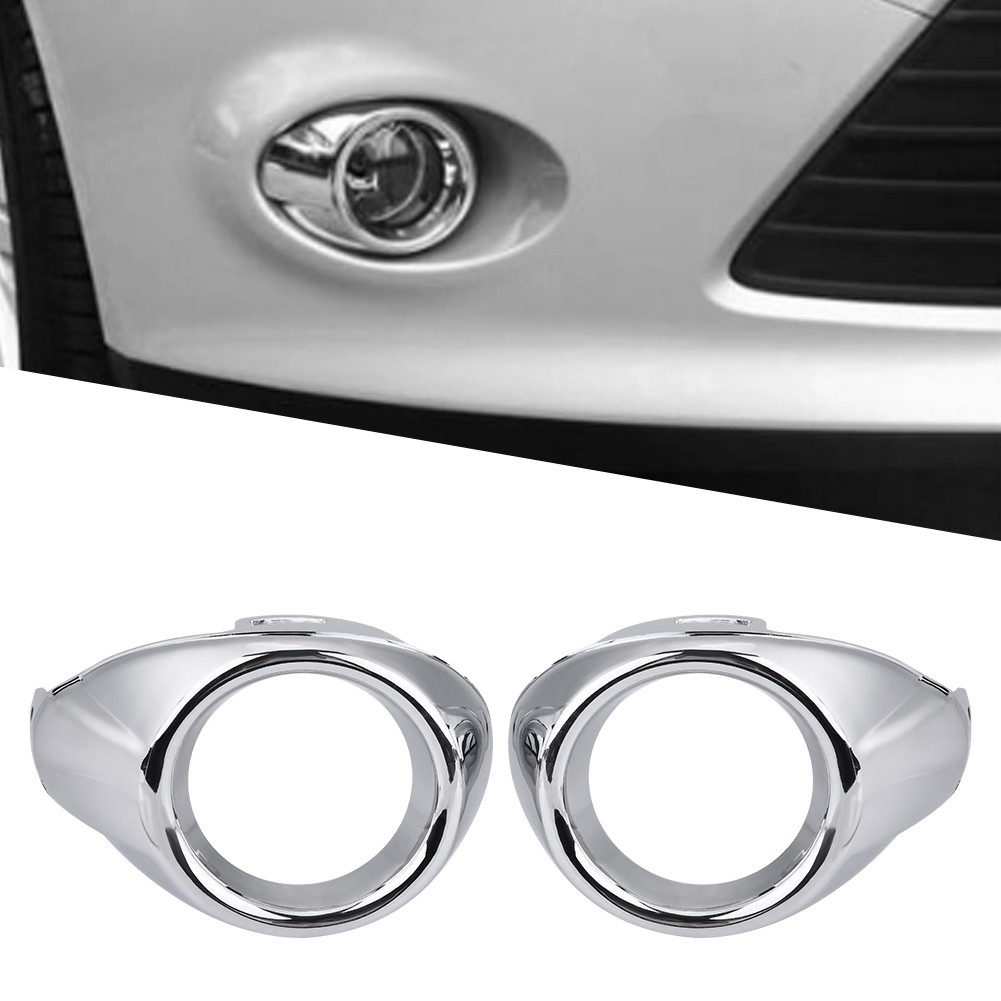 Pair Of Front Bumper Fog Light Fog Lamp Bezel Cover Trim For 2012-2014.