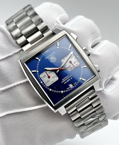 TAG Heuer Monaco 'Steve McQueen' 39mm Blue (CAW2111) 2019 Box Papers Warranty