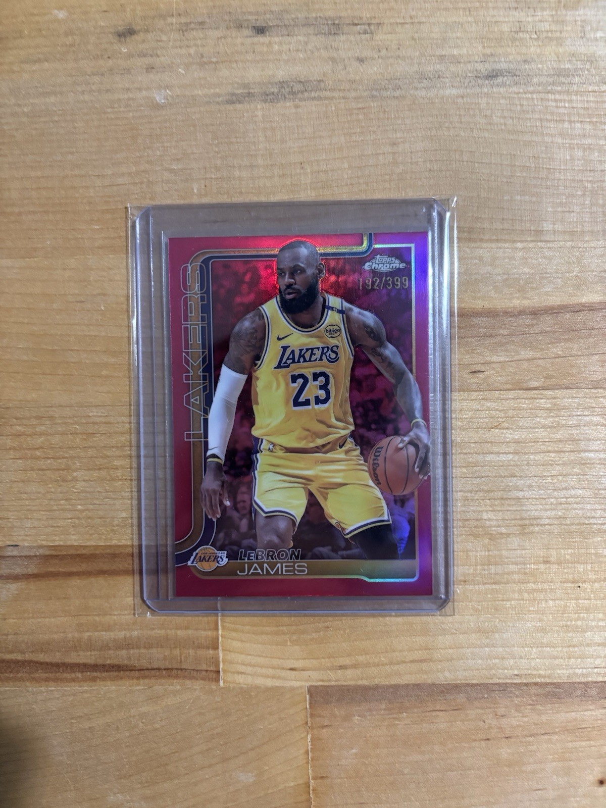 LeBron James 2025-26 Topps Chrome Pink Magenta /399 #127