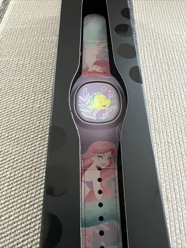 NEW Disney Parks 2025 Little Mermaid Ariel Flounder Magic Band Plus Unlinked