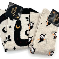 2-pack Halloween Knee Socks Women Teacher Costume Party Spirit Snake Ghost