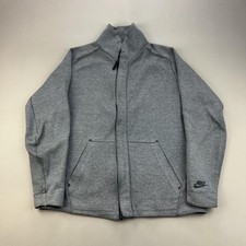 Nike Tech Fleece Jacket Track Mens Large Gray Full Zip Swoosh Athletic Full Zip