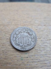 1882 United States Shield Nickel 5 Cent Coin