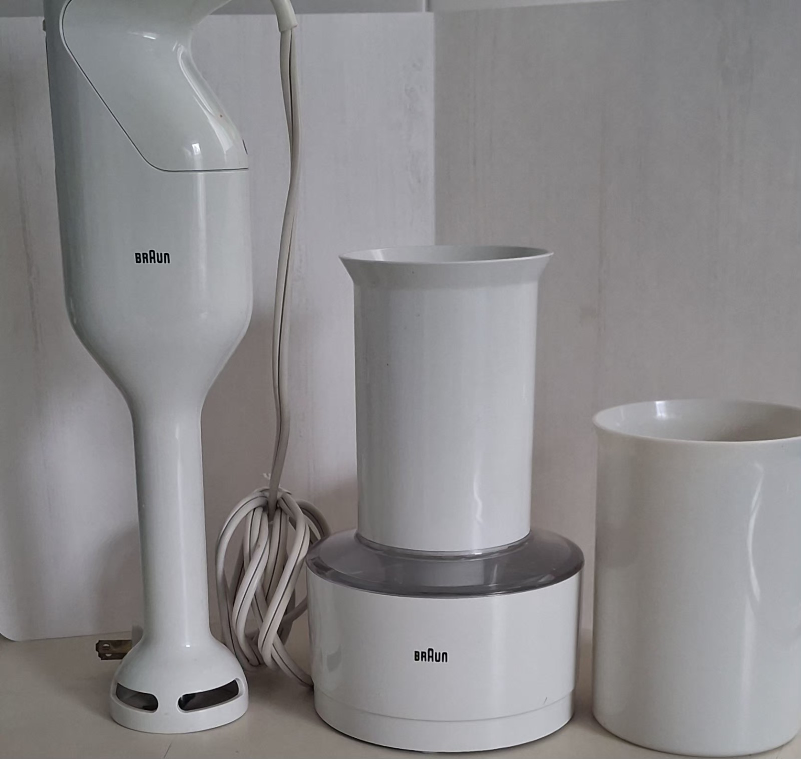 Braun 4169 MR370 Immersion Hand Blender Mixer Set Chopper & Whipping Attachments