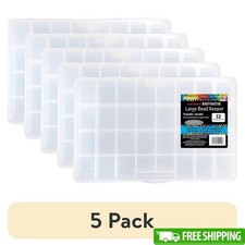 Large Bead Keeper Box 32 Compartments Craft Storage Organizer Durable Plastic US