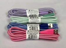 New 6ft USB-C Cable – Fabric Braided – Fast Charge – 4 Colors – Wireless Gear