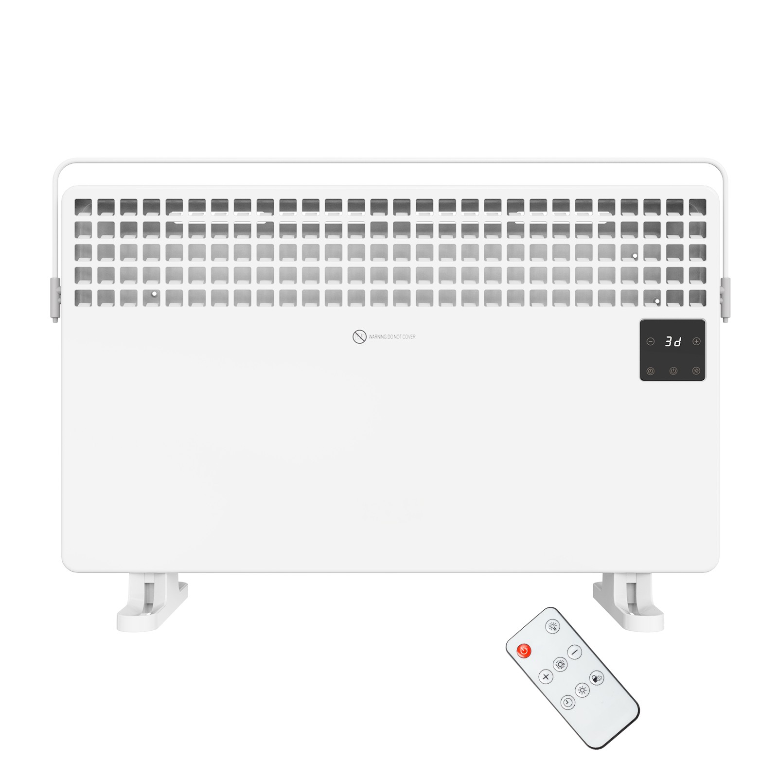 1500W Panel Heater with Remote Control, Radiant Electric Space Heater 12H Timer