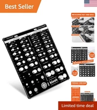 42-Size Nut and Bolt Thread Checker with Drill Gauge in Elegant Black