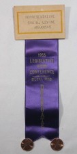 Cinta de delegado de trabajo legislativo 1955 - Mississippi - representante de Arkansas Sam M Levine