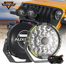 AUXBEAM 2pcs 9" 360 Pro LED Work Light Driving Lamp Spot Beam Pods+Black Cover