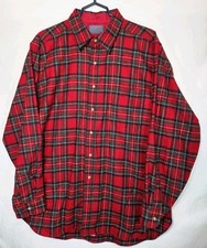 Pendleton Board Shirt XL Red Royal Stewart Tartan Plaid Wool Flannel Made In USA