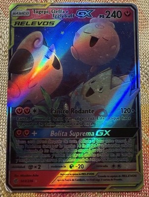 Pokémon TCG Holo Ultra Rare Togepi, Cleffa, Igglybuff Card 143/236 (Spanish)