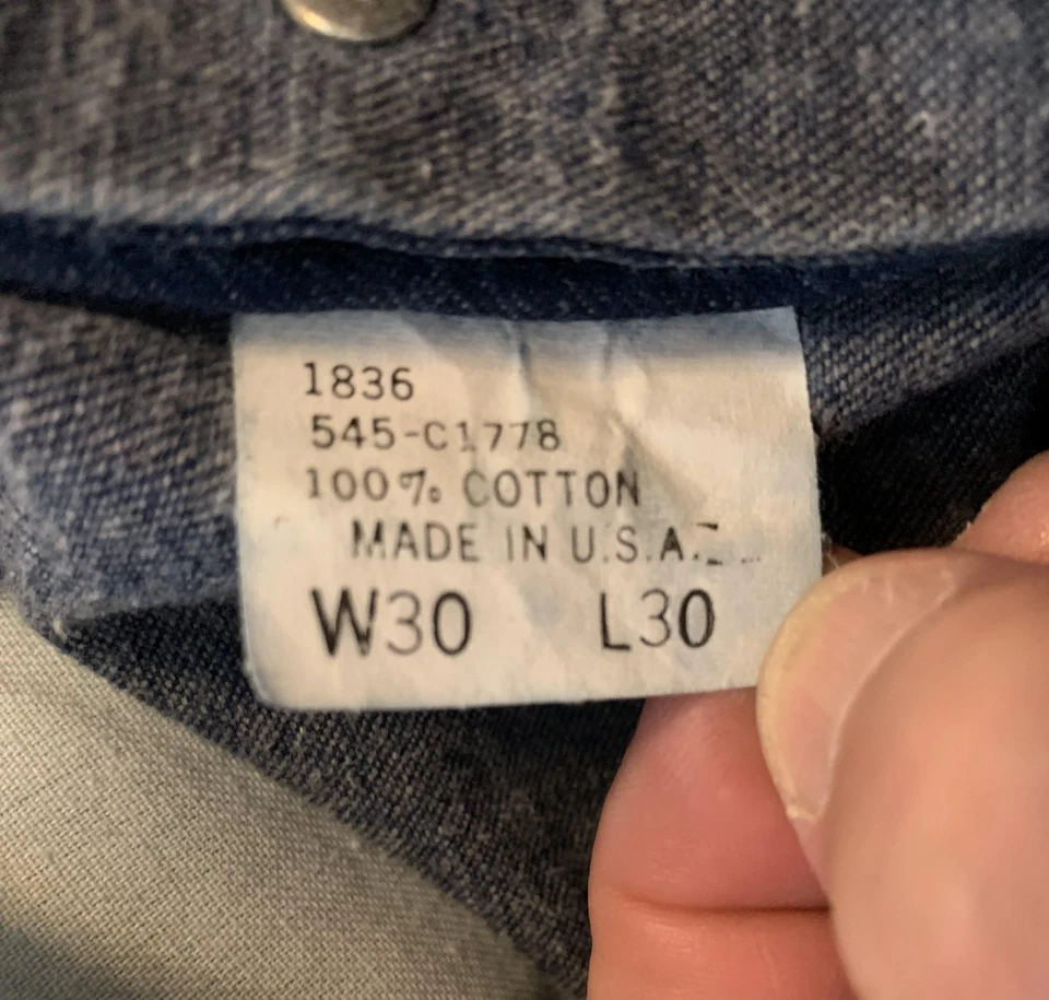 Mono Big Mac DE COLECCIÓN Para Hombre 30x30 Azul Denim Babero Hecho en EE. UU. Carpintero Años 90 Foto 2 de 4