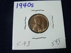1940-S 1C BU SPOT Lincoln Cent WHEAT PENNY FRESH FROM AN ORIG ROLL FREE SH  C-93