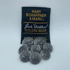 Jack Nicklaus Golf Blazer Button Set 8pc Silver Golden Bear Lightweight