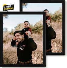 8X10 Picture Frame Set of 2,Display Pictures 8"X10",Black Photo Frame