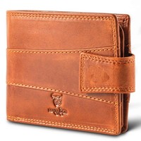Matador Leder Herren GeldböRse Geldbeutel Portemonnaie Brieftasche Rfid Braun
