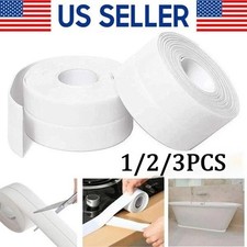 10.5FT PVC Self Adhesive Caulk Sealing Strip Tape For Kitchen Wall Sink Toilet