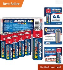 10-Pack ACDelco UltraMAX AA Alkaline Batteries - Perfect for Home Office
