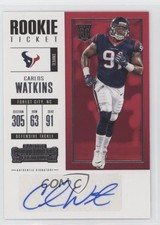 2017 Panini Contenders Rookie Ticket Carlos Watkins #189 Auto 2r8