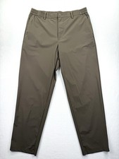UNIQLO Ultra Stretch Pants Men L Olive Water Repellent Tapered Stretch Golf Work