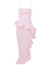 Zimmermann Harmony Tango Dress |Lilac/Pink, Asymmetric, Frills, Spaghetti Straps