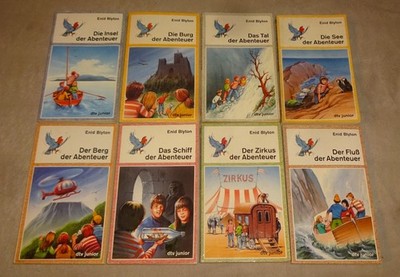 8x ABENTEUER-SERIE Band 1-8 (komplett) Enid Blyton *dtv Junior* GUTER ZUSTAND