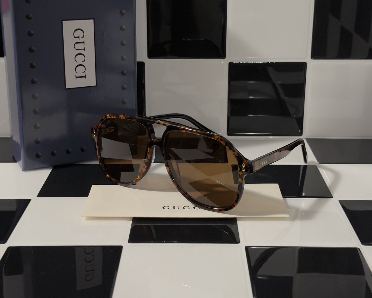 Gucci Tortoise Sunglasses GUCCI EYEWEAR Oval-frame tortoiseshell acetate sunglasses  main image 2